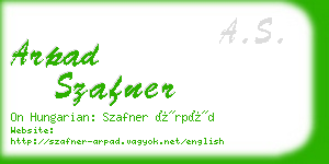 arpad szafner business card